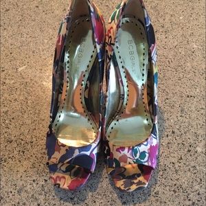 BCBG floral pumps